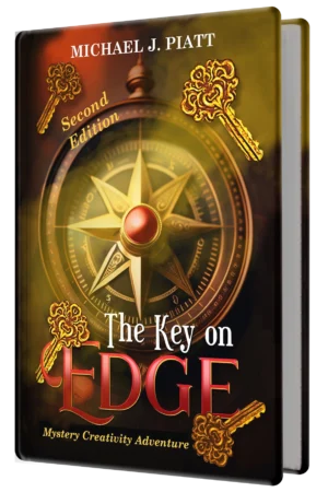 A book cover with the words " the key on edge ".