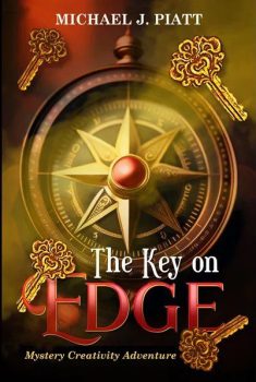 A compass with the words " the key on edge ".